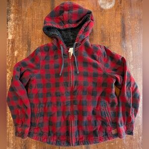L.L.Bean Scotch Plaid Flannel Jacket Relaxed Fit Outerwear Adventure Hiking Used